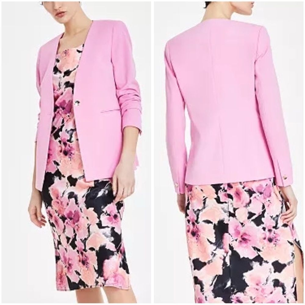 Bar III One-Button Rose Bloom Pink Jacket NWT Size Small